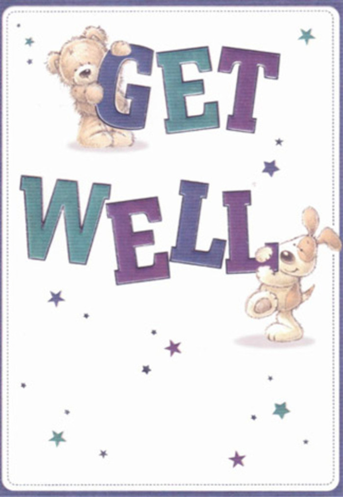 Resonating with the lively heart of Cambridge Heath, this illustrated get well card paints a scene of caring companionship. It features a soft, plush bear with deep brown fur textured to look inviting and real, perched next to an exuberant puppy whose silky ears and warm gaze convey genuine empathy. Together, they cradle and nuzzle the oversized, boldly shaded 'GET WELL' message, forming a tableau filled with comfort and possibility. Dappled stars in hues of amethyst and sea-green dance across an airy, cream-white background, each one carrying a burst of encouragement as if echoing the uplift found in local gardens and parks sprinkled throughout the Cambridge Heath area. Rich lettering in gradations of teal and indigo provides a sturdy, cheerful anchor for the scene, reminiscent of the vibrant bouquets trimmed and tied near Hackney City Farm. The tactile quality of the illustration engages the senses-one can almost feel the softness of stuffed fur and the gentle weight of a loving paw. Whether tucked into a bouquet or sent as a standalone gesture, this card radiates good will-a touch of brightness and solace that's well-known among neighbours and friends from Cambridge Heath to Bethnal Green, thoughtfully brought together by our team at Flowers Cambridge Heath.